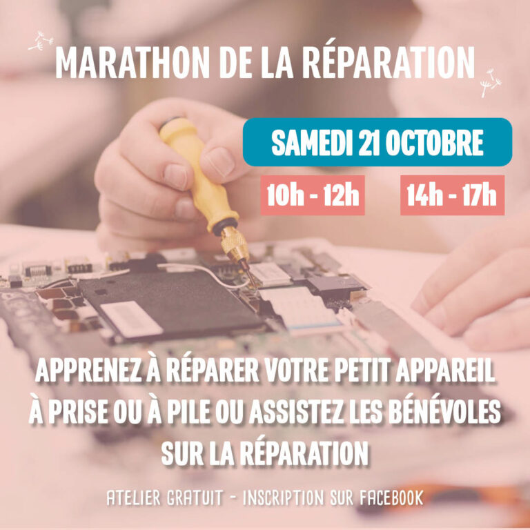 L'agenda MARATHON DE LA RÉPARATION